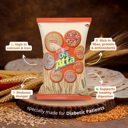 Aswini Dia Multigrain Atta with 7 Wholesome Grains - Made for Diabetic Patients