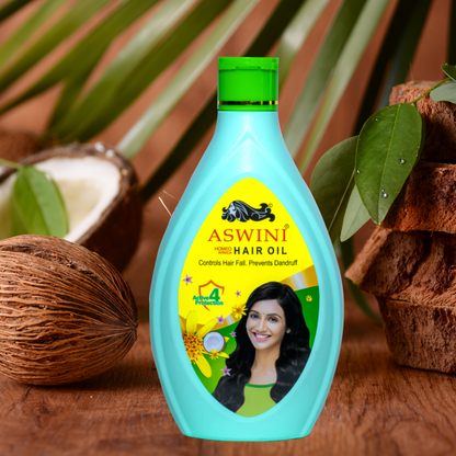 Aswini Homeo Hair Oil - Controls Hair Fall & Dandruff