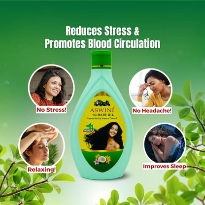 Aswini Homeo Hair Oil - Controls Hair Fall & Dandruff