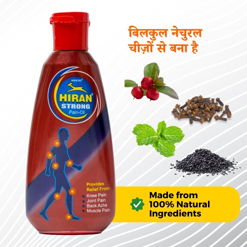 Hiran Pain Relief Oil - Relief in minutes - 80 ml