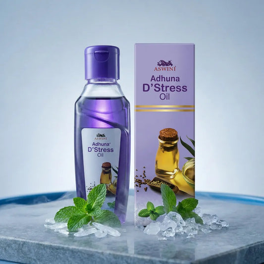 Aswini Adhuna D'Stress Oil | Cooling Ayurvedic Relaxation & Sleep Oil