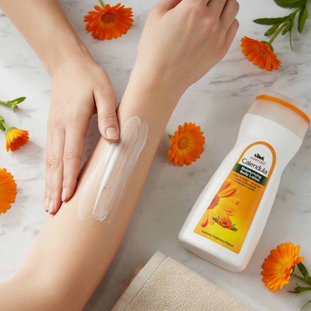 Aswini Calendula Moisturising Body Lotion – Deep Hydration with Ayurvedic Calendula