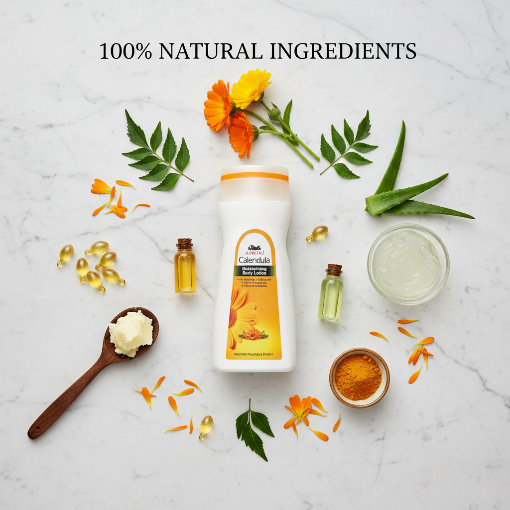 Aswini Calendula Moisturising Body Lotion – Deep Hydration with Ayurvedic Calendula