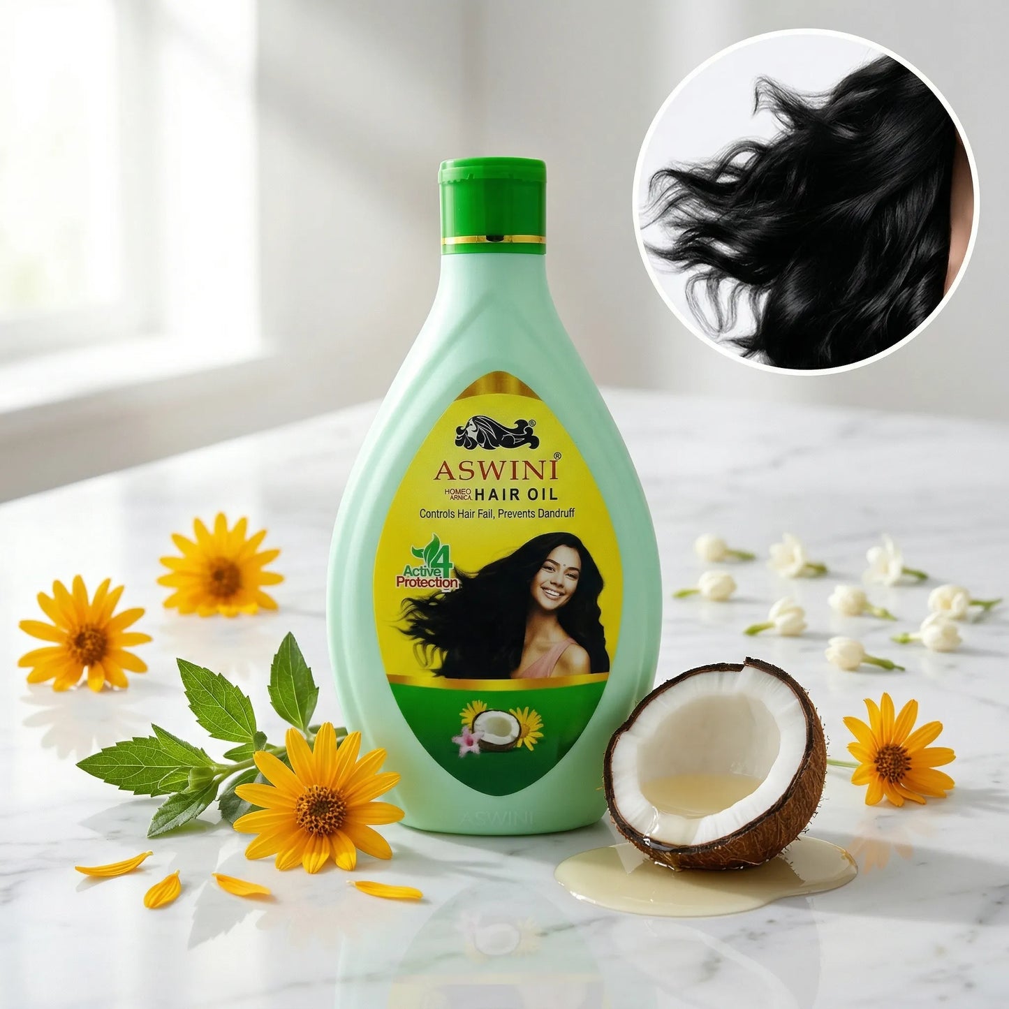 Aswini Homeo Hair Oil - Controls Hair Fall & Dandruff